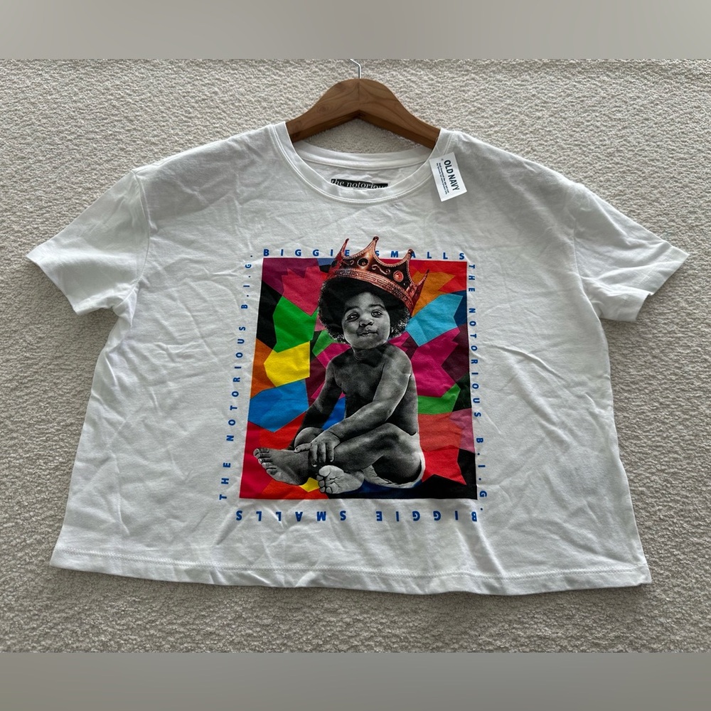 Old Navy The Notorious B.I.G. Women’s Short Sleeve T-Shirt Size XS NEW WITH TAGS